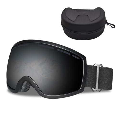 Occtingkind Snowboard Skibrille für Herren Damen Jugend,Schneebrille Anti-Beschlag UV-Schutz Anti-Rutsch-Kopfband mit sphärischer abnehmbarer Scheibe (Sandwich) von Occtingkind