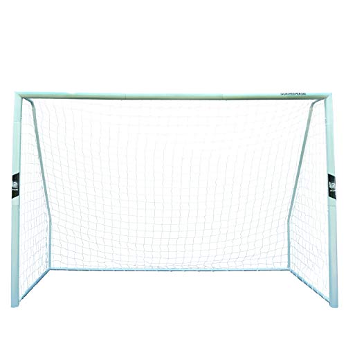 Ocean 5 großes Fußballtor Goalkeeper 240, XXL Outdoor Fußball Tor für den Garten, 2,4 x 1,6 x 0,8 m, aus Metall Profi Tor für Kinder, Jugendliche und Erwachsene, extra groß von Ocean 5