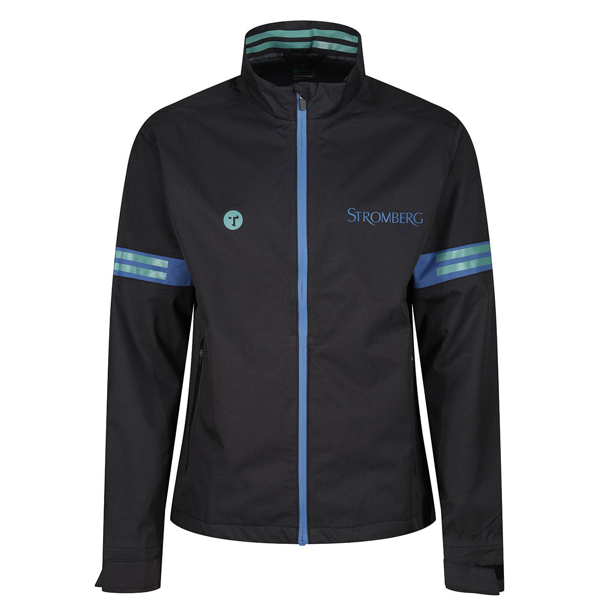 Ocean Tee Mens Black and Blue Waterproof Stromberg Golf Jacket, Size: Small | American Golf von Ocean Tee