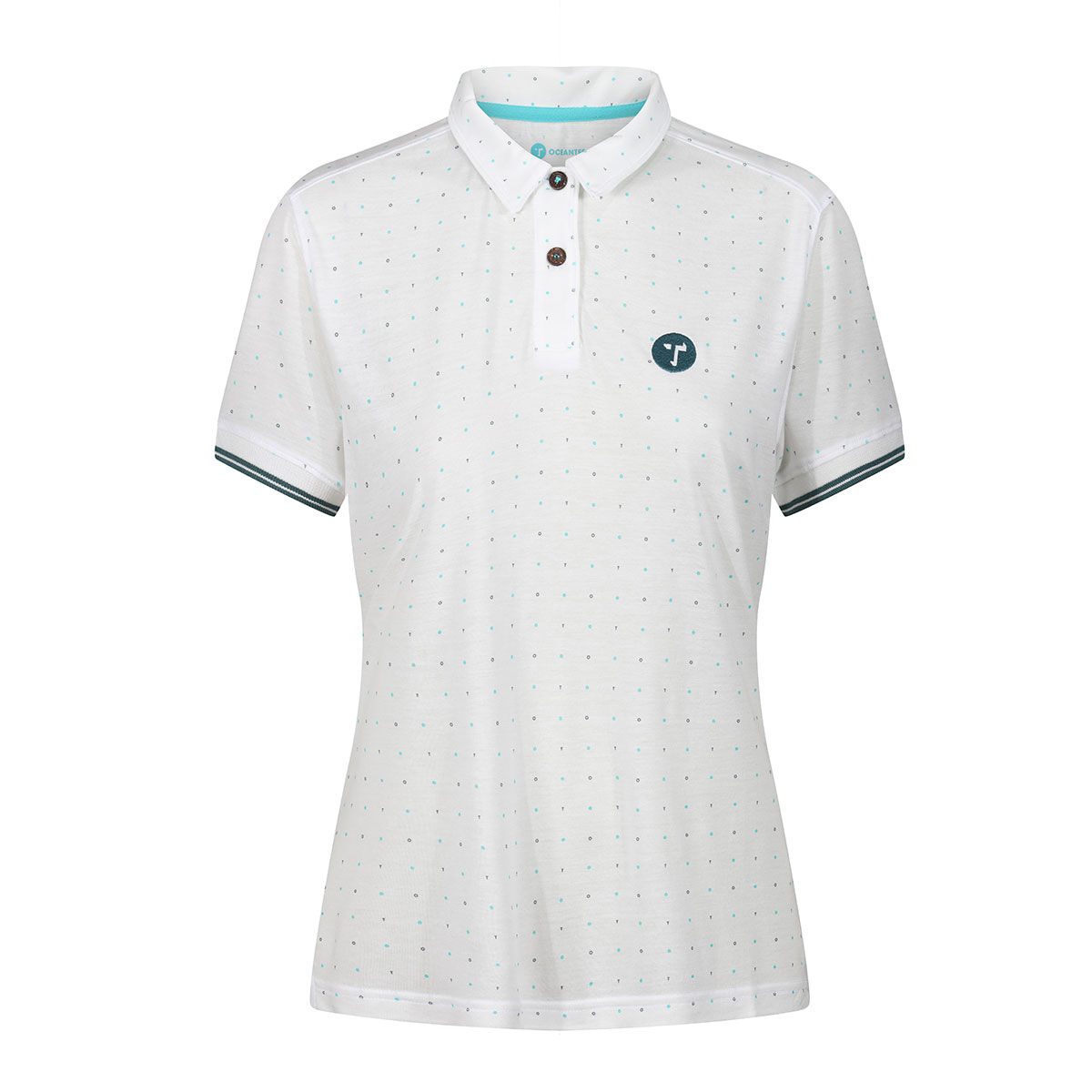 Ocean Tee Stromberg OCEANTEE Repeat Print Womens Golf Polo Shirt, Female, Heathered blue, Medium | American Golf Ocean Tee Stromberg OCEANTEE Repeat Print Womens Golf Polo Shirt, Female, Heathered blue, Medium | American Golf von Ocean Tee