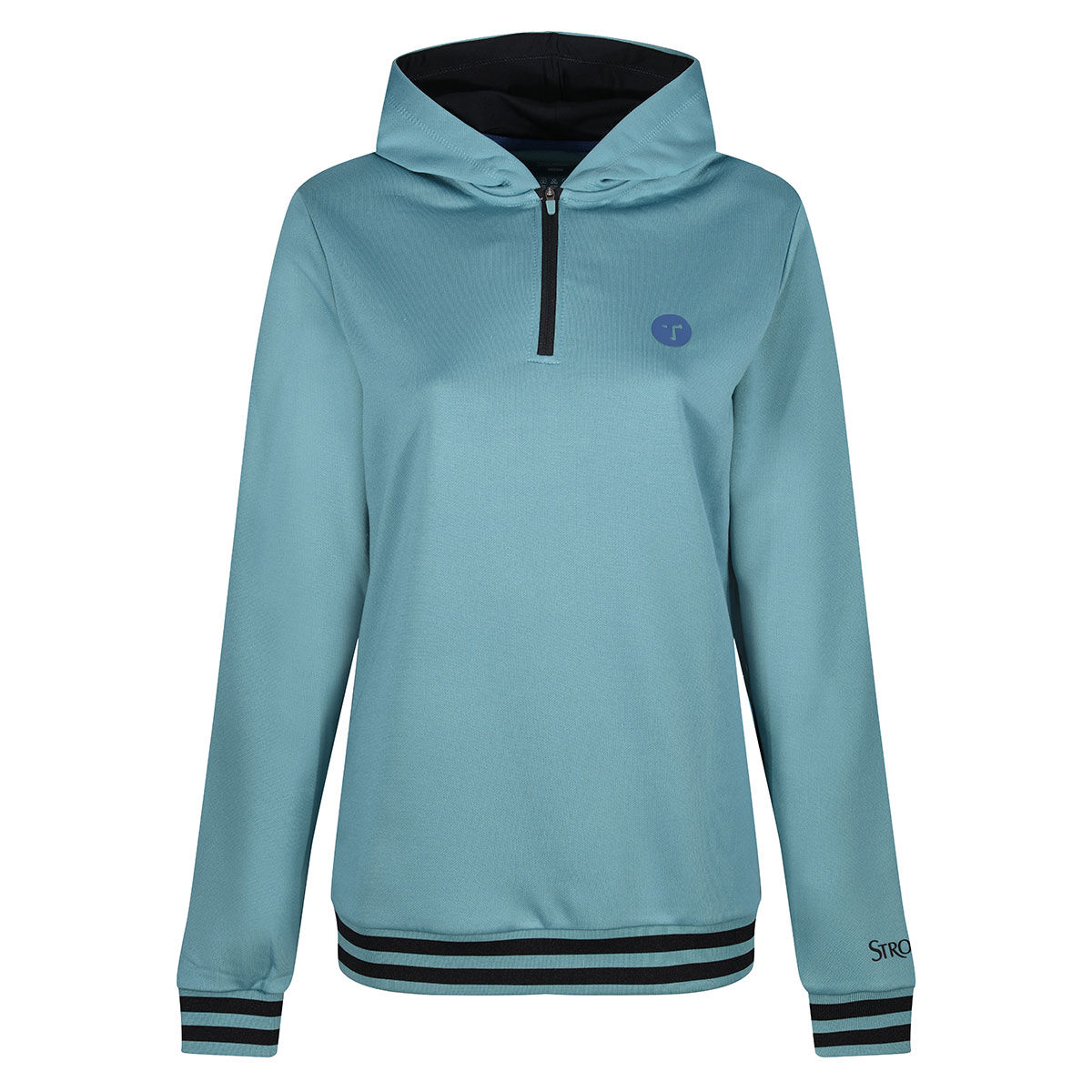 Ocean Tee Women's Light Blue Comfortable Stromberg Half Zip Golf Hoodie, Size: XS | American Golf von Ocean Tee