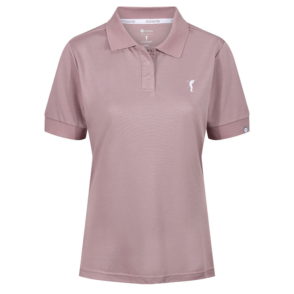 Ocean Tee Women's Pink Embroidered GOLFINO Wave Golf Polo Shirt, Size: XS | American Golf von Ocean Tee