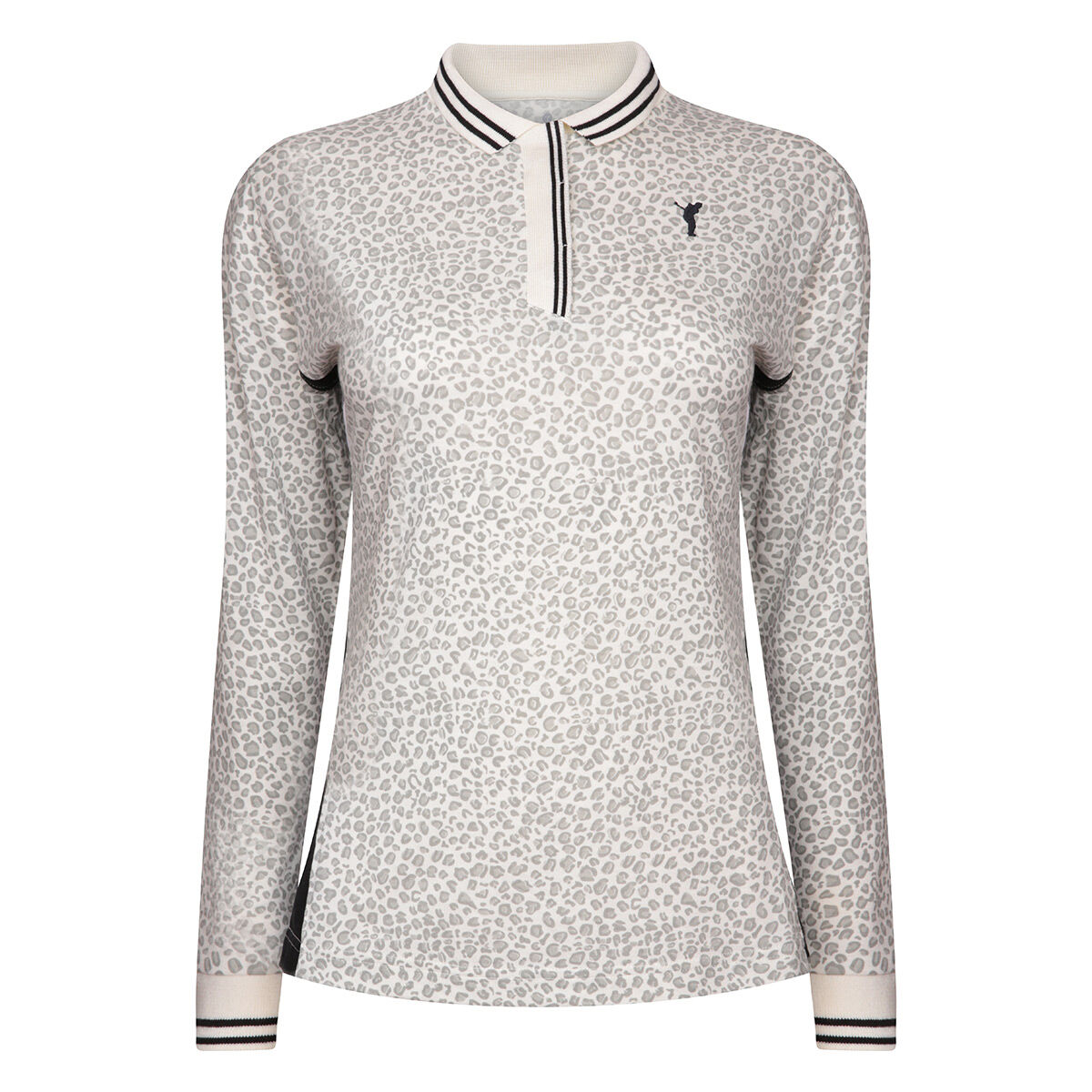 Ocean Tee Womens Cream Lightweight GOLFINO Long Sleeve Golf Polo Shirt, Size: XS | American Golf von Ocean Tee