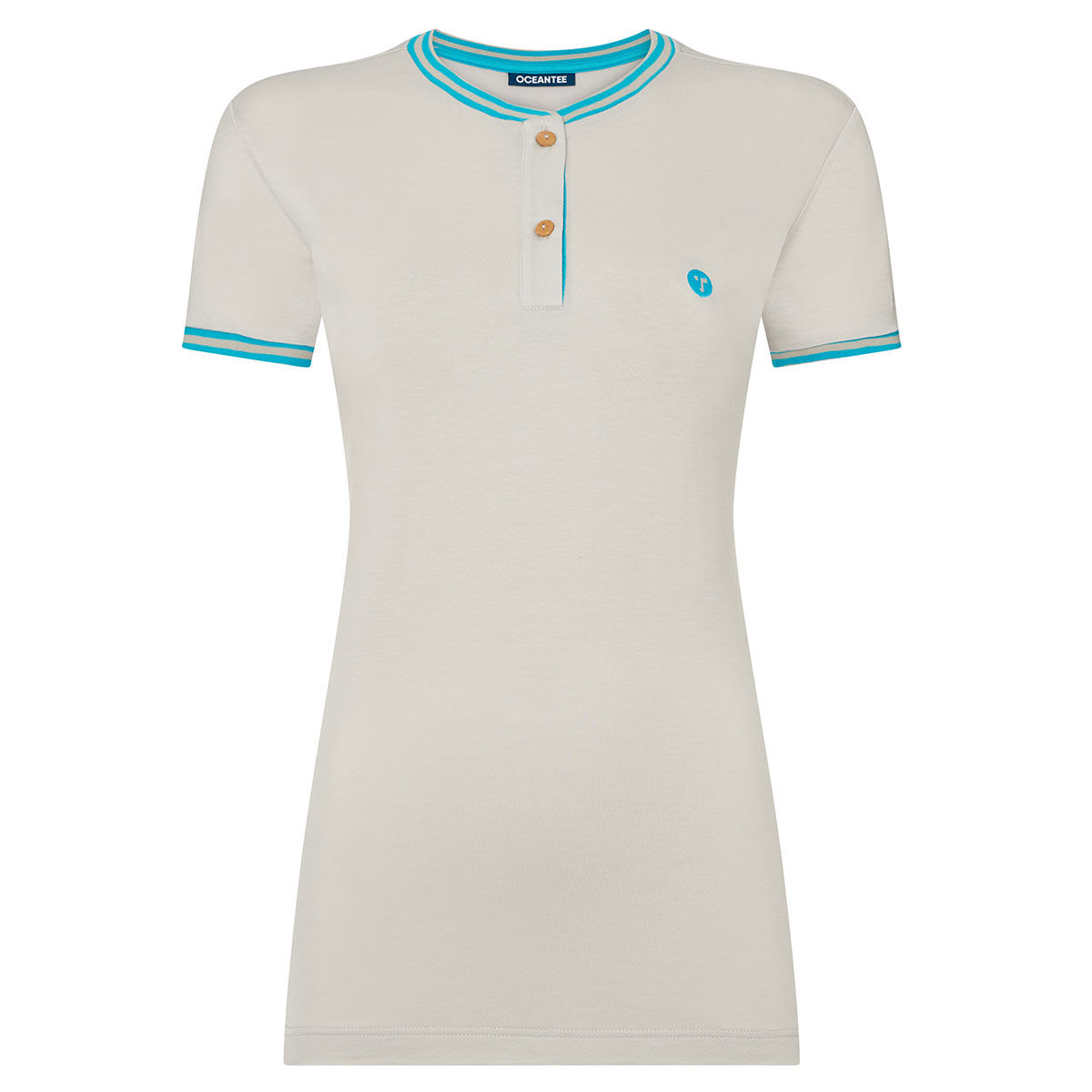 Ocean Tee Womens Oceanic Breathable Golf Polo Shirt, Female, Light grey, Small | American Golf von Ocean Tee