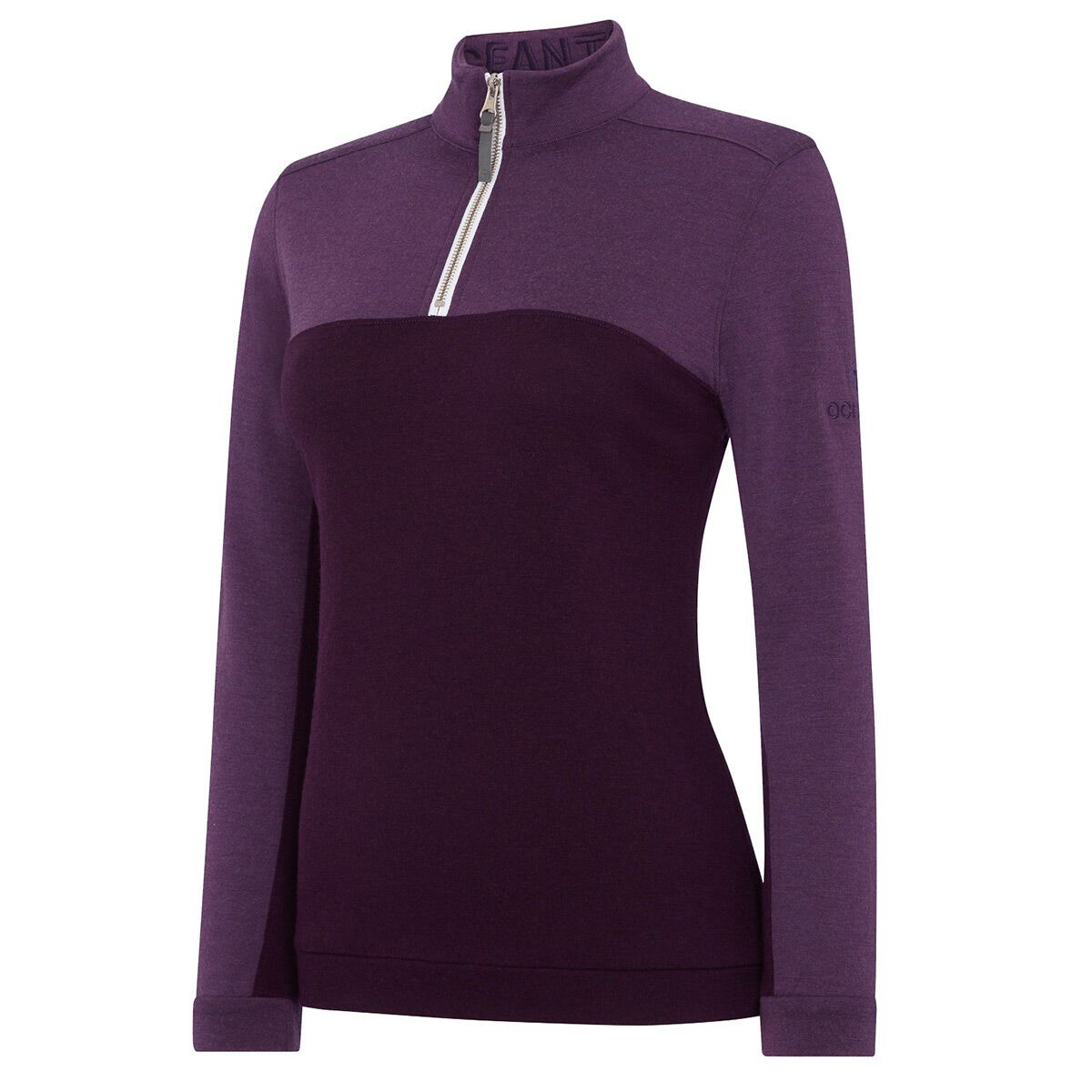 Ocean Tee Womens Purple Colour Block Manta Golf Midlayer, Size: XS | American Golf - Father's Day Gift von Ocean Tee