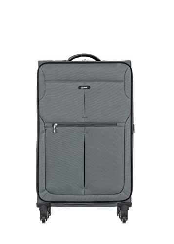 OCHNIK Großer Koffer | Softcase | Material: Nylon | Farbe: Grau | Größe: L | Maße: 79×46,5×32 cm | Fassungsvermögen: 89l | hohe Qualität von OCHNIK