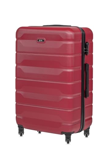 OCHNIK Großer Koffer | Hartschalenkoffer | Farbe: Rot | 76x49x29 cm | Größe: L | Reise-Koffer mit 4 Rollen | Trolley | Langlebig | Mit ABS | Numerische Sperre | Fassungsvermögen 94 L von OCHNIK