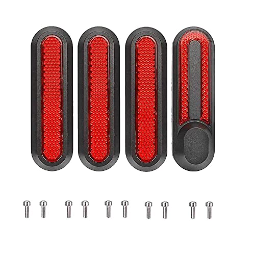 OcioDual 4 Stück Radabdeckung für Elektroroller | Rote reflektierende Abdeckung, 2 hinten und 2 vorne für Xiaomi M365, Pro, 1S, Essential, Pro2, Mi3, Rot von OcioDual