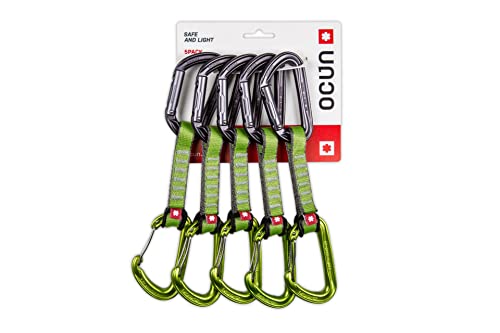 Ocun Hawk Qd Combi Pa 16 10cm 5-Pack Grün - Technisches Express-Set, Größe 10 cm - Farbe Green von Ocun