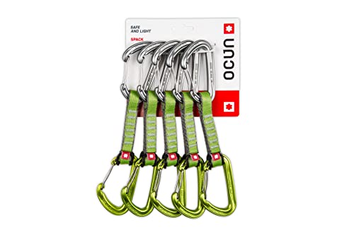 Ocun Hawk QD Wire PA 16 5-Pack Expressset, grün, 10CM von Ocun