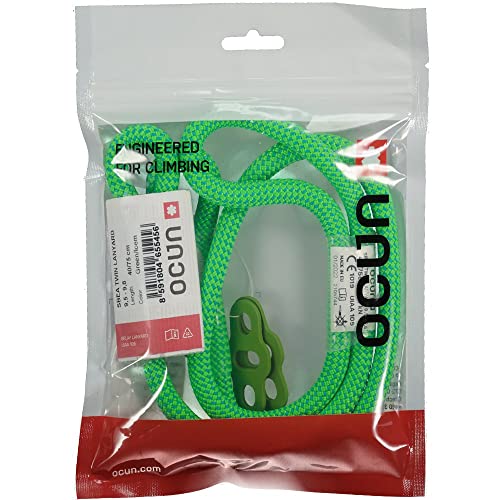 Ocun Sbea Twin Lanyard 9.5-9.8mm Grün - Haltbare dynamische Selbstsicherungs-Energieabsorption-Schlinge, 40/75 cm, Größe Ocun Sbea Twin Lanyard 9.5-9.8mm Grün - Haltbare dynamische Selbstsicherungs-Energieabsorption-Schlinge, 40/75 cm, Größe von Ocun
