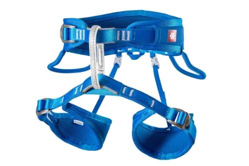 Ocun Twist Kid Blau - Komfortabler Verstellbarer Kinder 3-Schnallen Klettergurt, Größe XS - Farbe Blue von Ocun