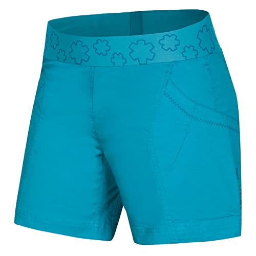 Ocun W Pantera Shorts Blau - Leichte elastische Damen Klettershorts, Größe XL - Farbe Capri Breeze von Ocun