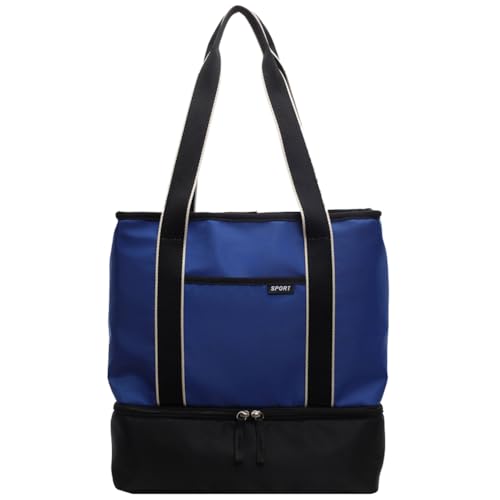 Ocuuer Wärmeisoliertasche, große Kapazität, Pooltasche mit Kühler, Strand-Tragetasche for Damen, Strand, Pool, Urlaub, Reisen (blau) von Ocuuer