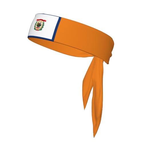 West-Virginia-Staatsflaggen-Druck, verstellbare Stirnbänder für Damen, rutschfest, modisch, Haarbänder für Sport, Laufen, Yoga von OdDdot