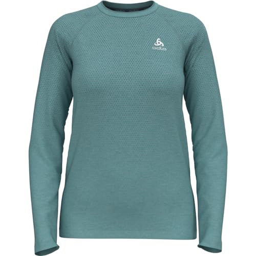 ODLO Damen Essential Seamless Longsleeve, Aqua Haze Melange, XL EU von Odlo