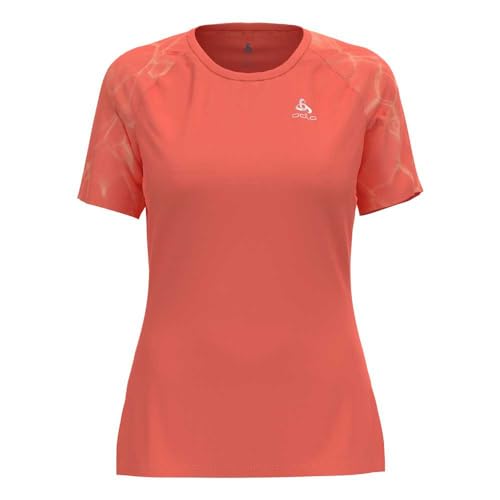 ODLO Damen Essential Print T-Shirt, Living Coral, S EU ODLO Damen Essential Print T-Shirt, Living Coral, S EU von Odlo