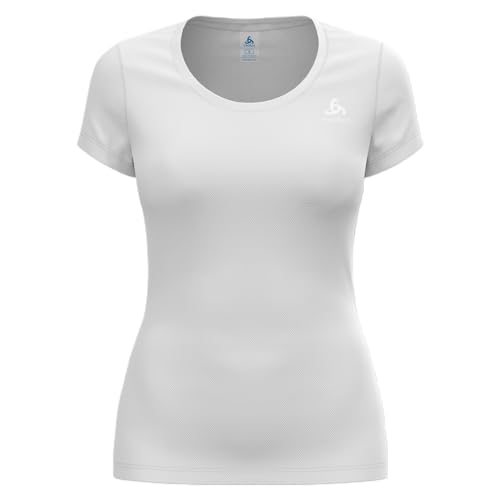 Odlo Damen Active F-dry Light Eco_141161 Funktionsunterwäsche Kurzarm Shirt, Weiß, S EU von Odlo
