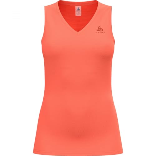 ODLO Damen Active F-Dry Light Funktionsunterwäsche Tanktop, Living Coral, S EU von Odlo