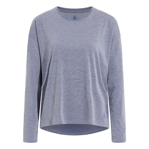 Odlo Damen Langarm Laufshirt ACTIVE 365 NATURAL BLEND, folkstone gray melange, L von Odlo