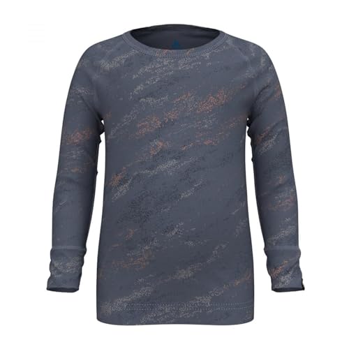 Odlo Kinder Funktionsunterwäsche Langarm Shirt ACTIVE WARM ECO KIDS GLACIER PRINT (small), folkstone gray, 104 von Odlo