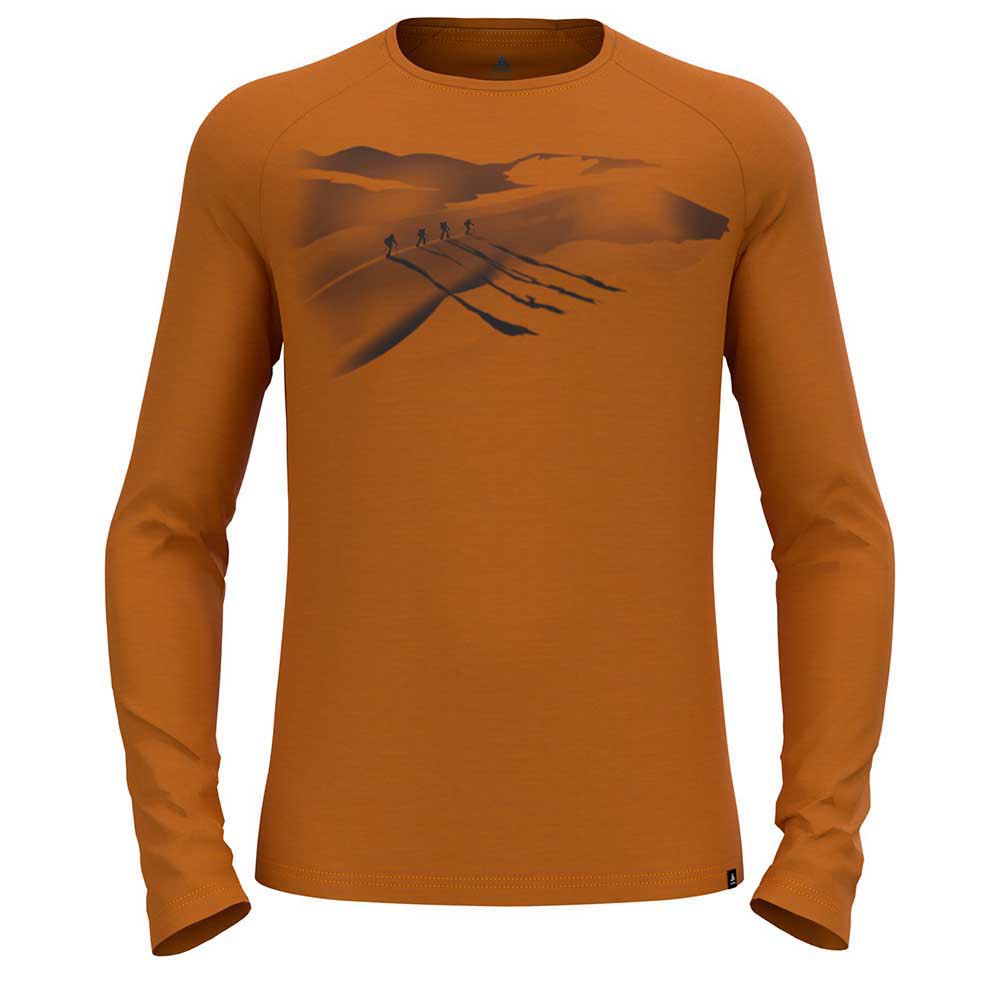 Odlo Ascent Merino 200 Long Sleeve T-shirt Orange M Mann von Odlo