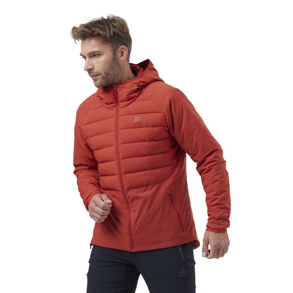 Odlo Ascent S-thermic Hooded Jacket Rot M Mann von Odlo