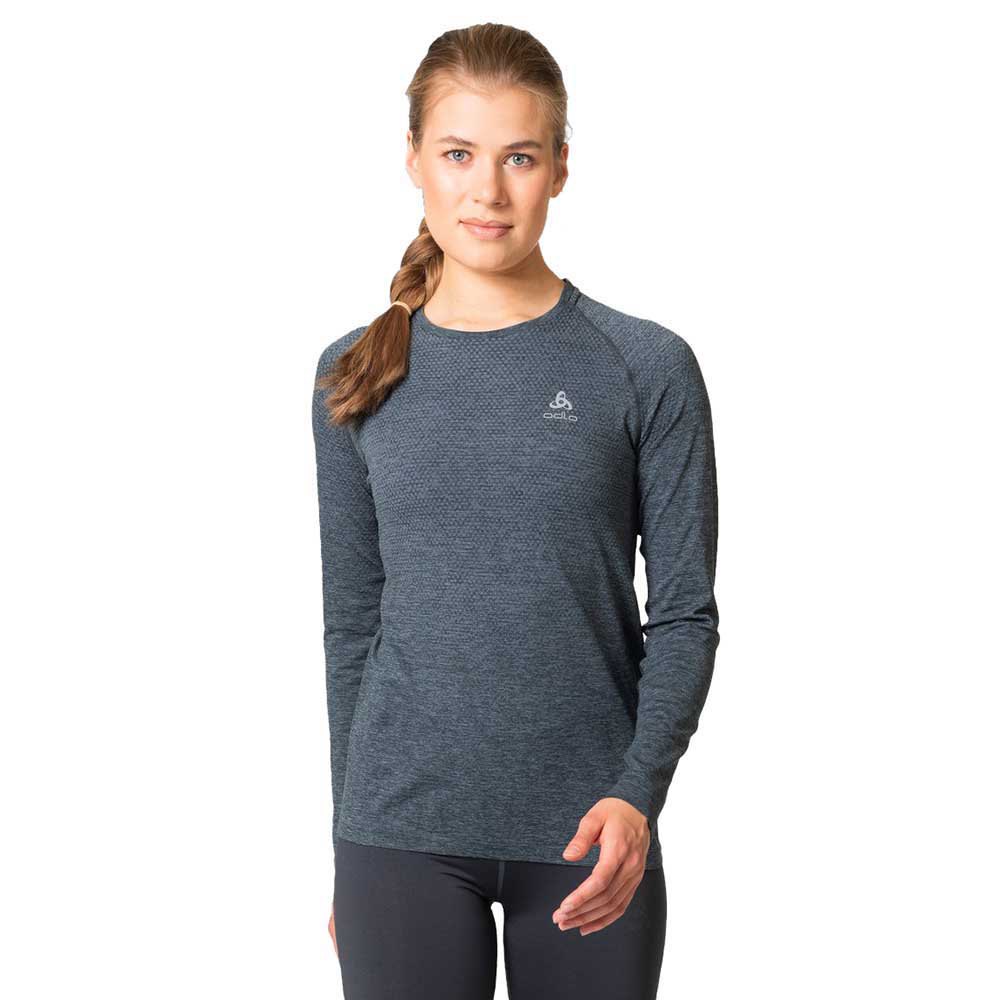 Odlo Crew Essential Seamless Long Sleeve T-shirt Blau L Frau von Odlo