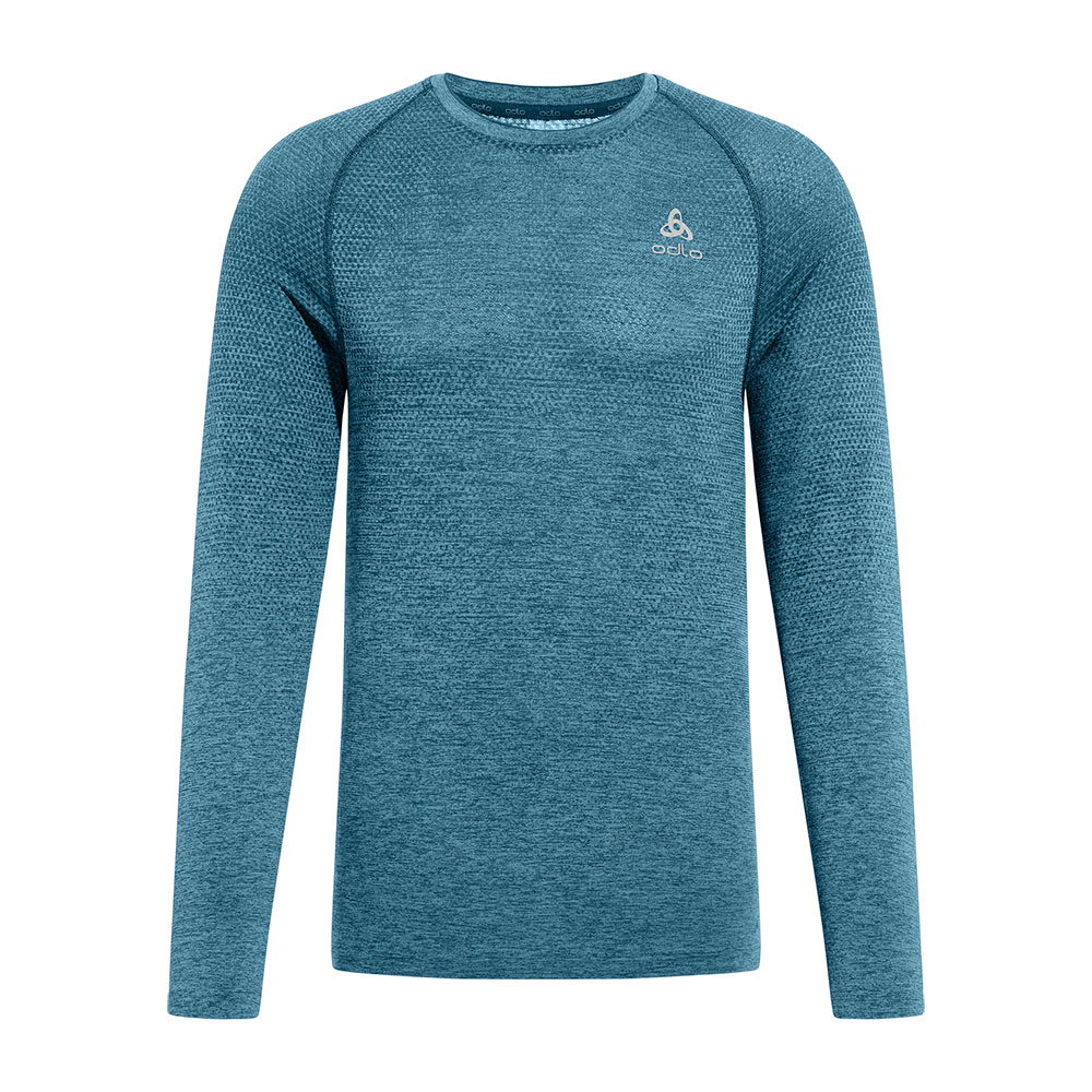 Odlo Crew Essential Seamless Long Sleeve T-shirt Blau XL Mann von Odlo