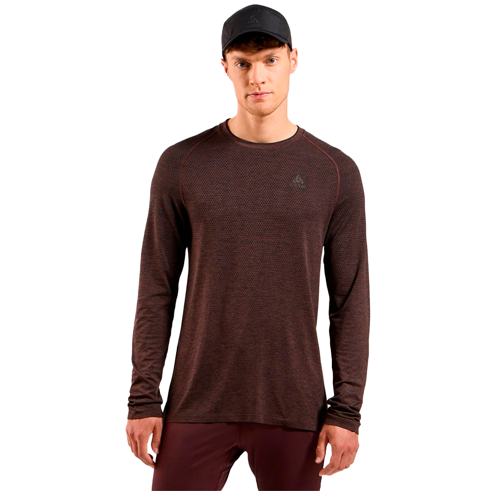 Odlo Crew Essential Seamless Long Sleeve T-shirt Braun XL Mann Odlo Crew Essential Seamless Long Sleeve T-shirt Braun XL Mann von Odlo