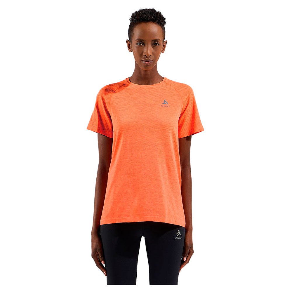 Odlo Crew Essential Seamless Short Sleeve T-shirt Orange L Frau von Odlo