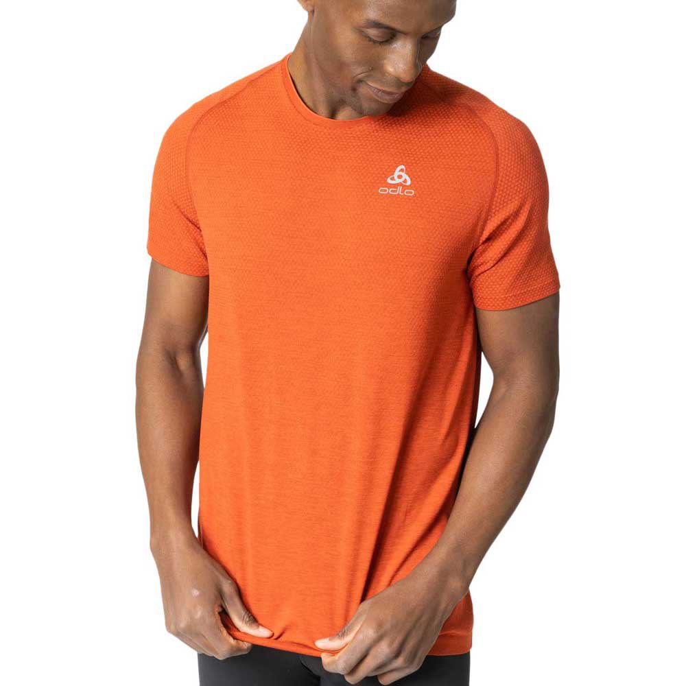 Odlo Crew Essential Seamless Short Sleeve T-shirt Orange 2XL Mann von Odlo