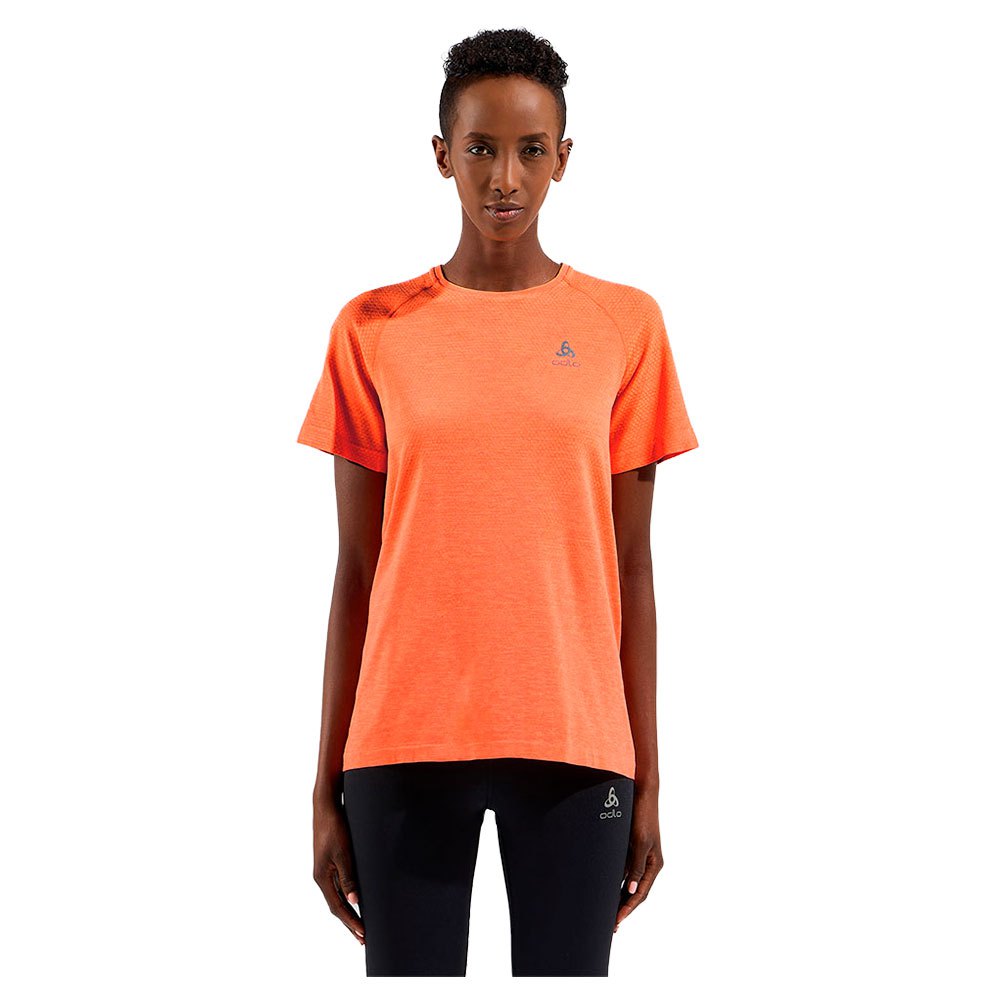 Odlo Crew Essential Seamless Short Sleeve T-shirt Orange S Frau von Odlo