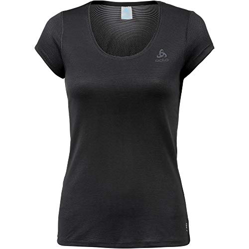 Odlo Damen ACTIVE F-DRY LIGHT Baselayer T-Shirt mit Rundhals, Black, S von Odlo