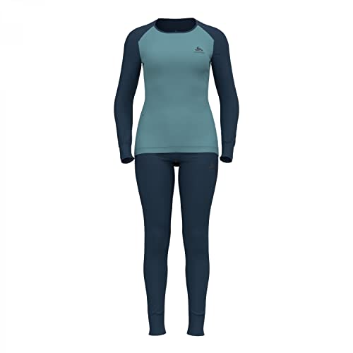 Odlo Damen Funktionsunterwäsche Set ACTIVE WARM ECO, blue wing teal - reef waters, XS von Odlo