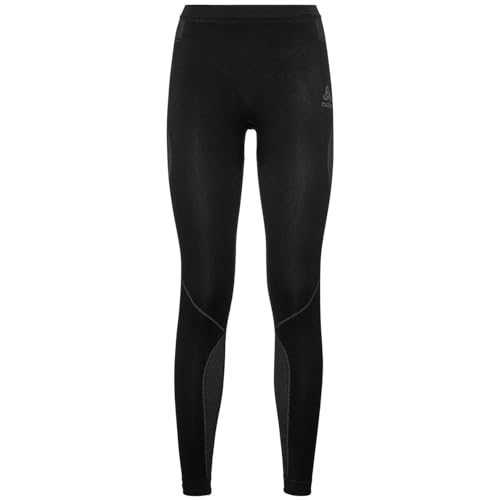 Odlo Damen BL Bottom Long Fundamentals Performance WARM Leggings, Black Graphite Grey, M von Odlo