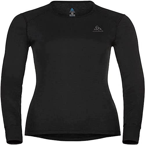 Odlo Damen Active Warm Eco_159101 Funktionsunterwäsche Langarm Shirt, Schwarz, XL EU von Odlo