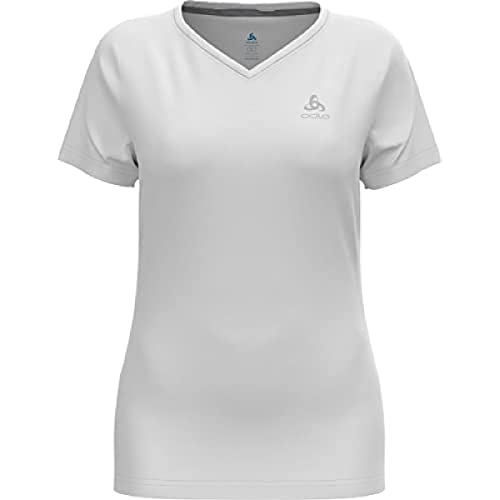 Odlo Damen Kurzarm Shirt mit V-Ausschnitt F-DRY, white, S von Odlo