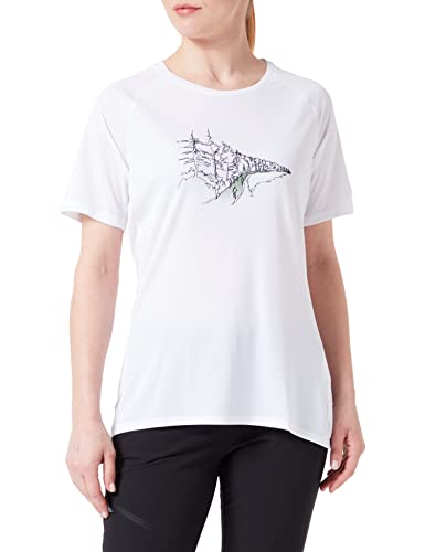 Odlo Damen Kurzarm Laufshirt ESSENTIALS PRINT, white, S Odlo Damen Kurzarm Laufshirt ESSENTIALS PRINT, white, S von Odlo