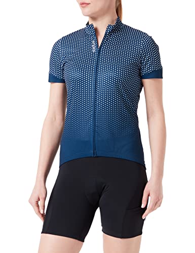 Odlo Damen Radtrikot mit Reißverschluss ESSENTIALS, blue wing teal - white, L von Odlo