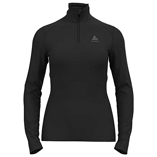 Odlo Damen Bl Top Turtle Neck L/S Half Zip Fundamentals Active Warm Eco Langarmshirt, Schwarz, M EU Odlo Damen Bl Top Turtle Neck L/S Half Zip Fundamentals Active Warm Eco Langarmshirt, Schwarz, M EU von Odlo