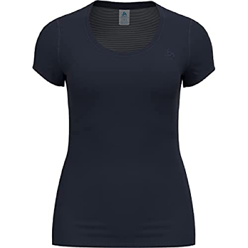 Odlo Damen Active F-dry Light Eco_141161 Funktionsunterwäsche Kurzarm Shirt, Dark Sapphire, S EU von Odlo