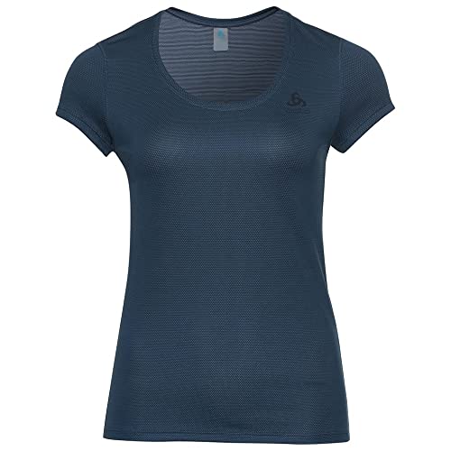 Odlo Damen Funktionsunterwäsche Kurzarm Shirt ACTIVE F-DRY LIGHT ECO, blue wing teal, XL von Odlo