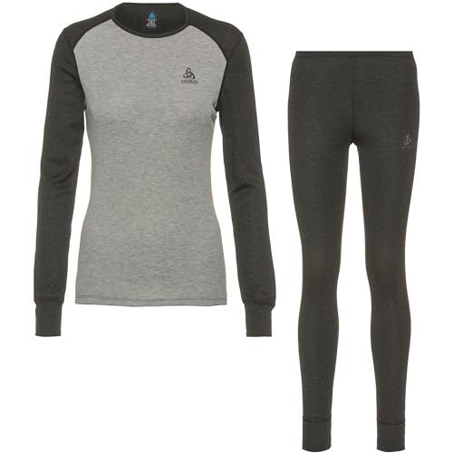 Odlo Damen Funktionsunterwäsche Set ACTIVE WARM ECO, dark grey melange - grey melange, XS von Odlo