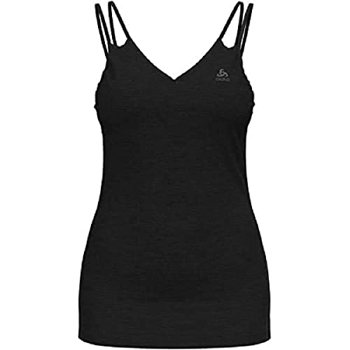 Odlo Damen Funktionsunterwäsche Tanktop mit V-Ausschnitt MERINO PERFORMANCE 130 GRAMM, black, S von Odlo