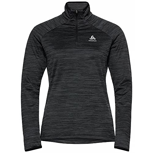 Odlo Damen Laufoberteil mit Reißverschluss RUN EASY WARM, black melange, M von Odlo