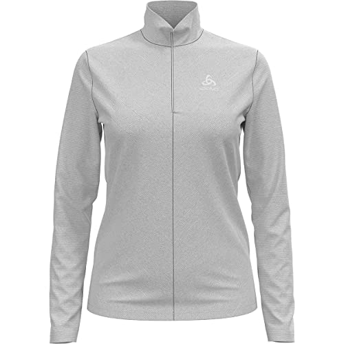 Odlo Damen Langarm Shirt mit Reißverschluss ROY, odlo silver grey - white - stripes, L Odlo Damen Langarm Shirt mit Reißverschluss ROY, odlo silver grey - white - stripes, L von Odlo