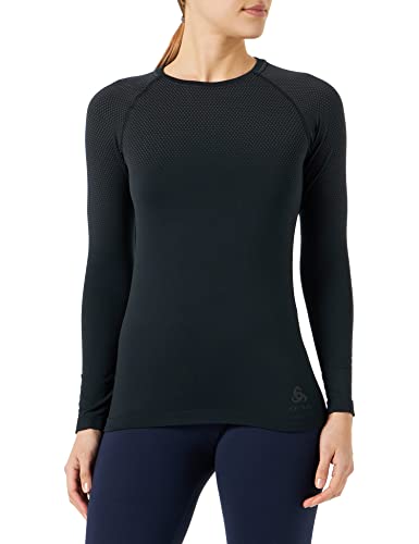 Odlo Damen Bl Top Crew Neck L/S Performance Light E Langarm-Shirt, Schwarz, M EU von Odlo