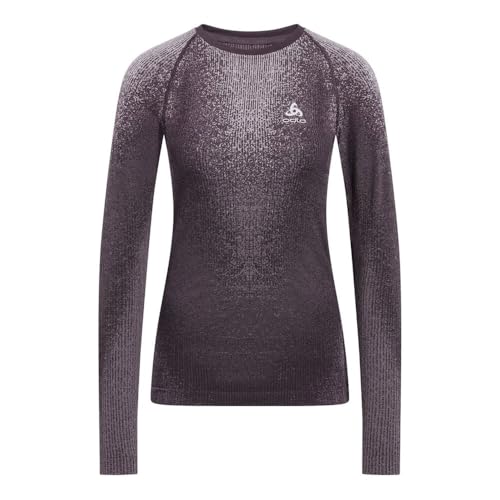 Odlo Damen Performance Warm Blackcomb Crew Neck Longsleeve Laufbekleidung Unterhemd Gray Ridge - Grau L von Odlo