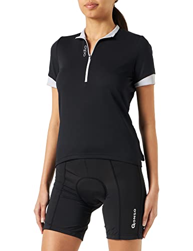 Odlo Damen Radtrikot halber Reißverschluss ESSENTIALS, black - odlo silver grey, S von Odlo